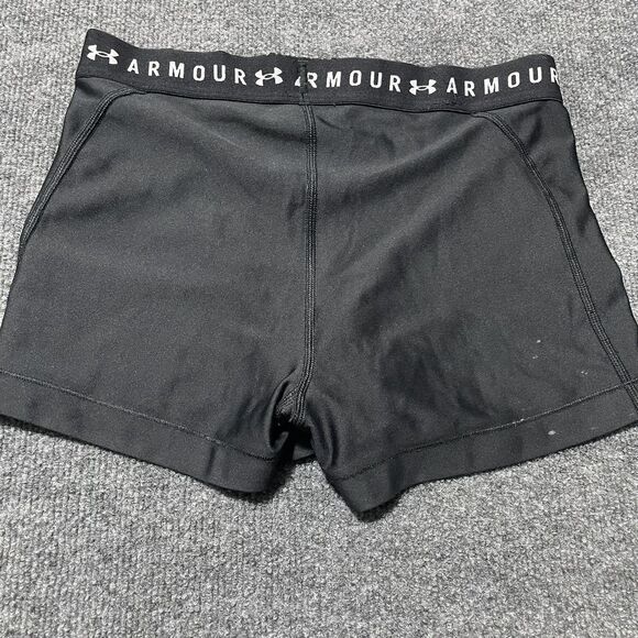 Under Armour Shorts Womens Medium Black HeatGear Compression Athletic Workout - Picture 6 of 8